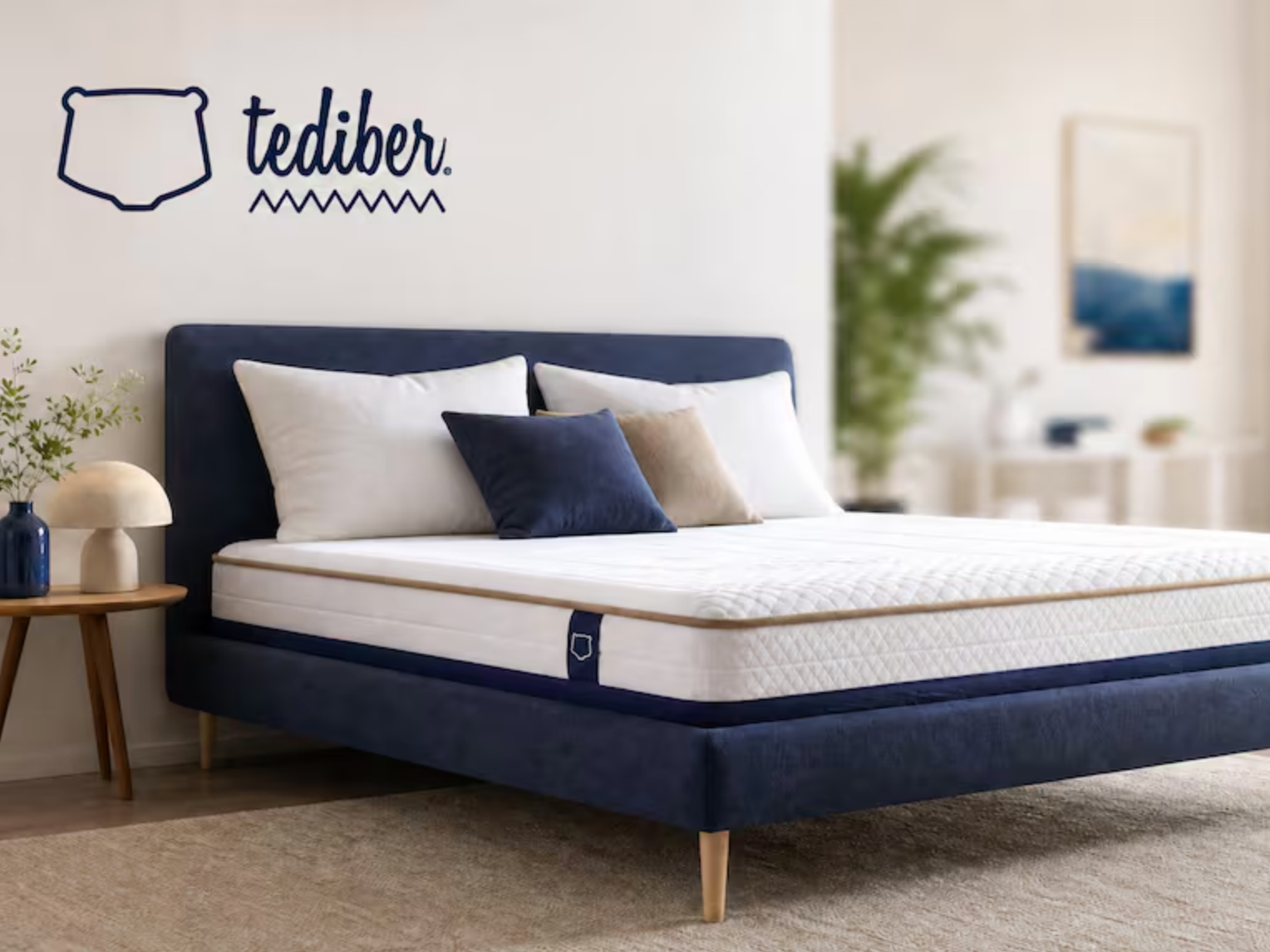 Matelas hybride Tediber, ressorts ensachés et housse Tencel